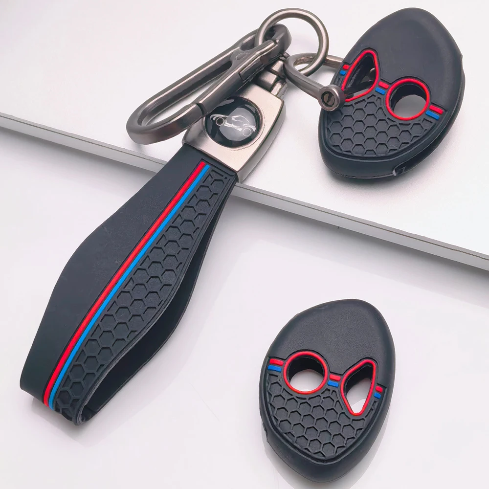 Key Fob Cover for BMW R1200RT R1200GS R1250GS R1250RT K1200R K1200S K1300R K1300S S1000RR with Keychain Anti-Scratch Shockproof