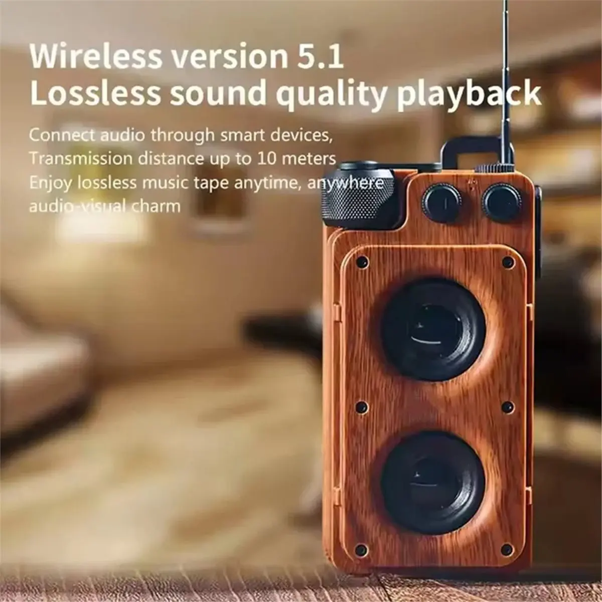 2026 NEW A8 Retro Wireless Bluetooth Speaker Mini Home Portable Subwoofer FM Radio HiFi High-Quality Multifunctional