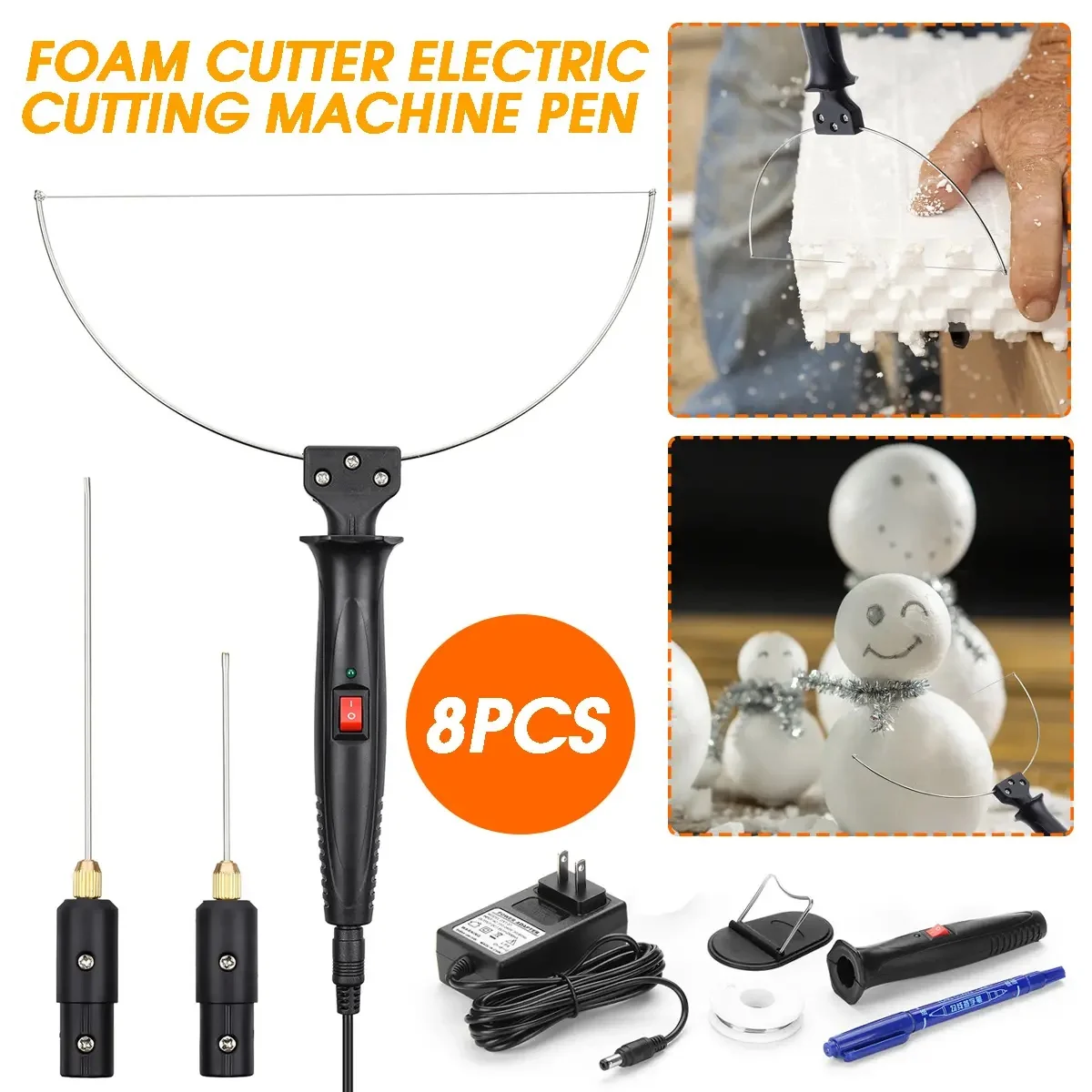 

3 In 1 Foam Cutter Electric Cutting Machine Pen Tools Kit 100-240V 18W Cutting Pen with Power Adapter