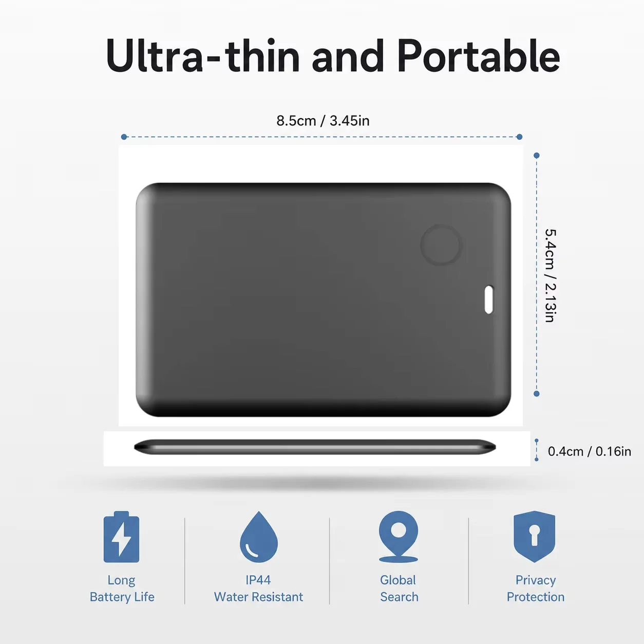 Smart Card for iOS, Wallet Tracker Compatible with Apple Find My APP, Item Locator, Essential Accessory for iPhone Users