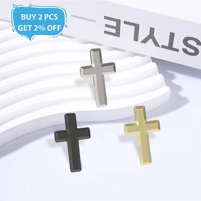 Simple Geometric Cross Badge Punk Gothic Enamel Pins Fashion Lapel Metal Brooches Backpack Clothes Jewelry Gift for Friends