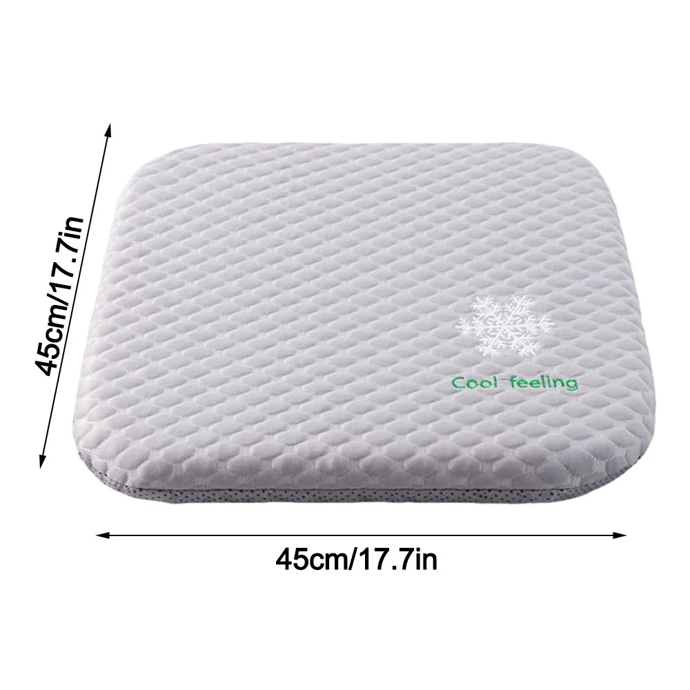 Memory Foam Chair Seat Cushion Anti-Slip Bottom Adjustable Straps Car Seat Cushion Rebound Breathable Removable Washable Cover
