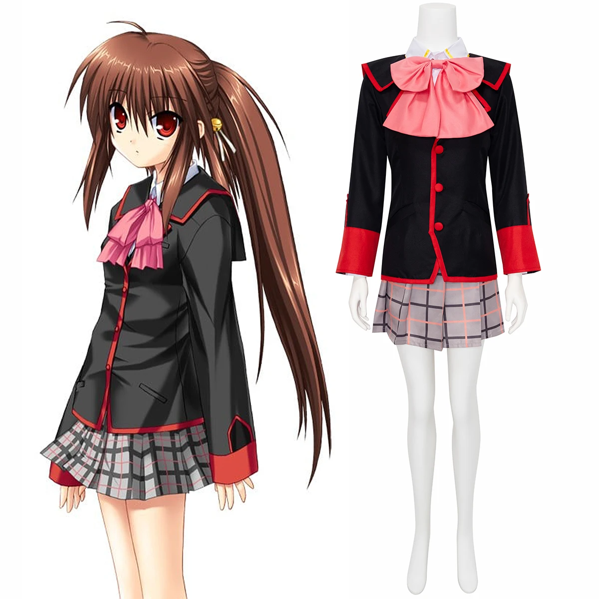 

Little Busters! Rin Natsume Yuiko Kurugaya Sasami Sasasegawa Kanata Futaki Haruka Saigusa Cosplay Costume School Uniform Outfit