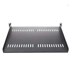 1U Server Rack Shelf Cabinet Strong Steel Vented Tray for 19