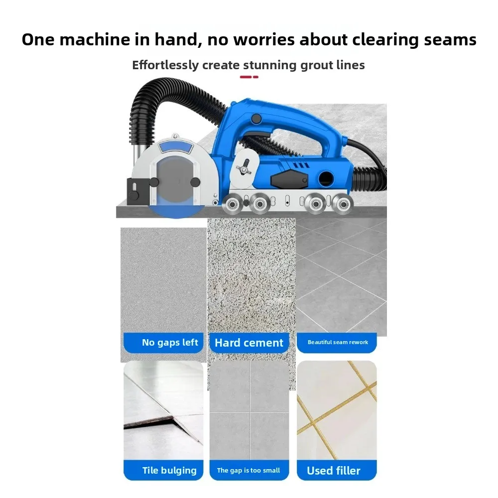 Heavy Duty Electric Tile Gap Cleaner  Groove Cutting Tool for Grout Removal  Contractor Grade Floor Scraper