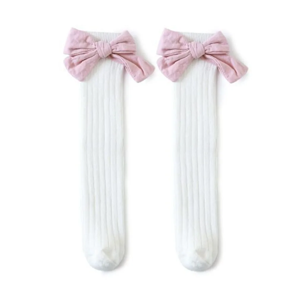 Cute Cotton Baby Over-The-Knee Socks Big Bow High Elasticity Long Tube Socks Non-Slip Breathable Children'S Socks For Children