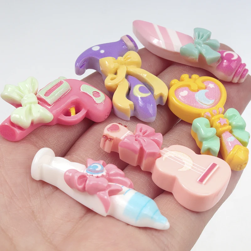 10/100PCS Resin Accessories Girls Children Series DIY Scrapbooking Hairclip Craft Flatback Phone Case Miniatures Dollhouse Play