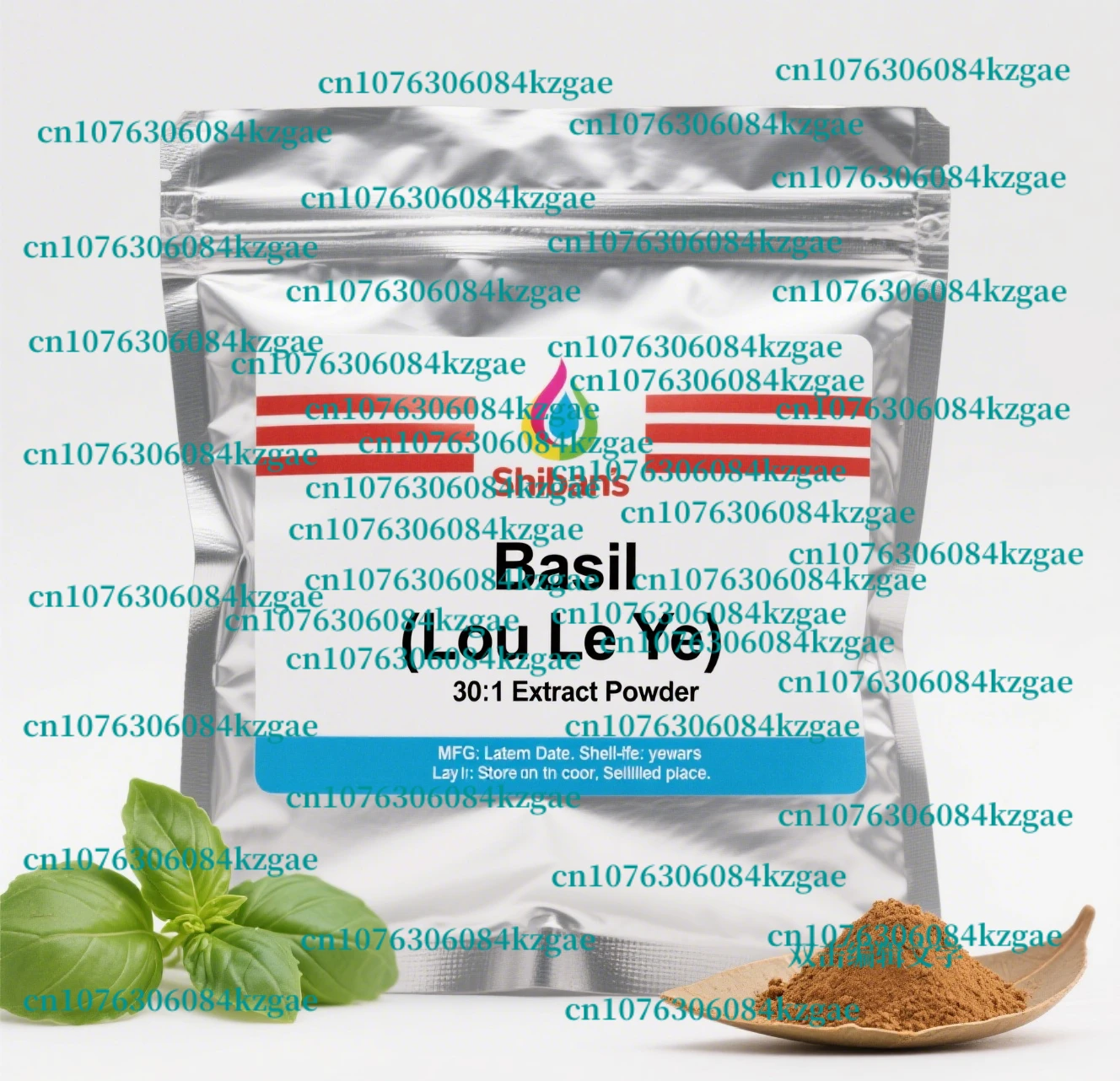 Kantong Aluminium Foil Khusus untuk Ekstrak Basilikum/OCIMUM BASILICUM 30:1 Distributor Global