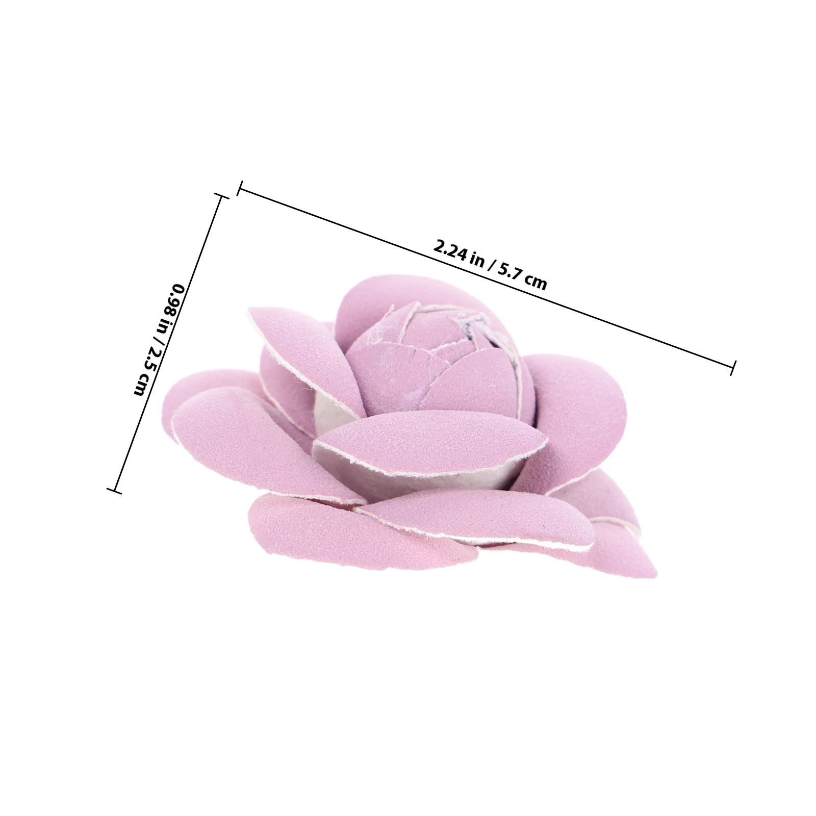 ดอกไม้ประดิษฐ์สีม่วง 2 ชิ้น สำหรับตกแต่งรองเท้า กระเป๋า เคสมือถือ งานฝีมือ และเครื่องประดับรองเท้าบูท