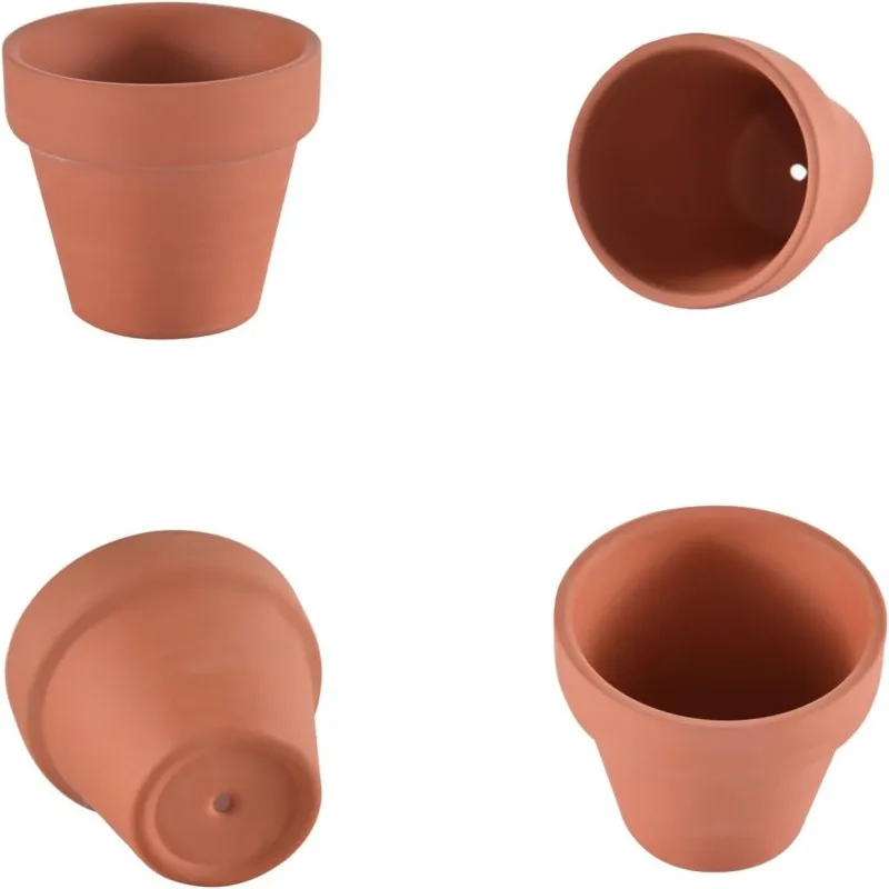 10 قطع 2.2 بوصة أوعية تيرا كوتا زارع الفخار وعاء زهور الصبار وعاء عصاري مع فتحة تصريف-رائع للنباتات والحرف اليدوية #2