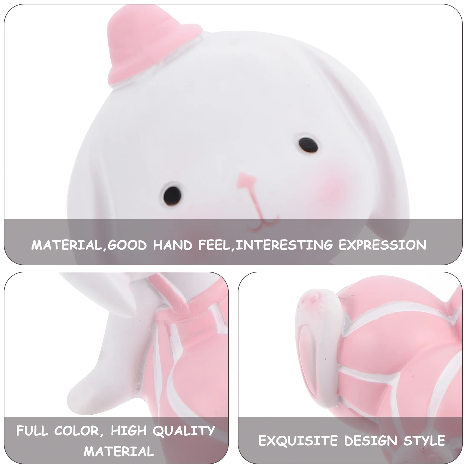 

1Pcs Easter Rabbit Dashboard Ornament Cute Resin Bunny Decoration Lovely Rabbit Decor for Home Or Car Gift Dashboard Ornament