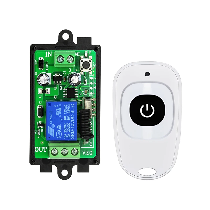 DC 12 V  1ch   RF 315mhz  wireless remote control switch    1 X receiver &1 X  transmitter with one button