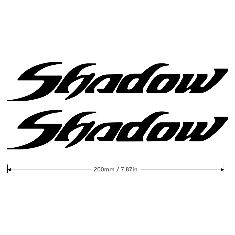 2Pcs Shadow Art Script Text Sticker Set, Matte HD Vinyl Decal, Waterproof Scratch Resistant Removable Sticker for Motorcycle