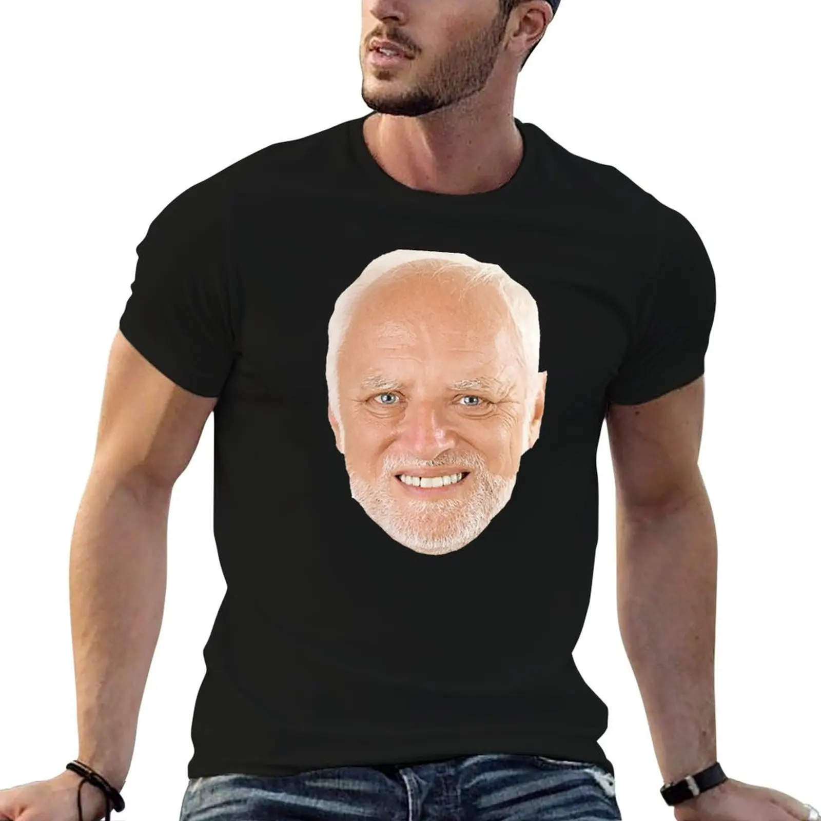 

Hide the Pain Harold MEME T-Shirt man t shirt cotton funny t shirts dark humor T-Shirt
