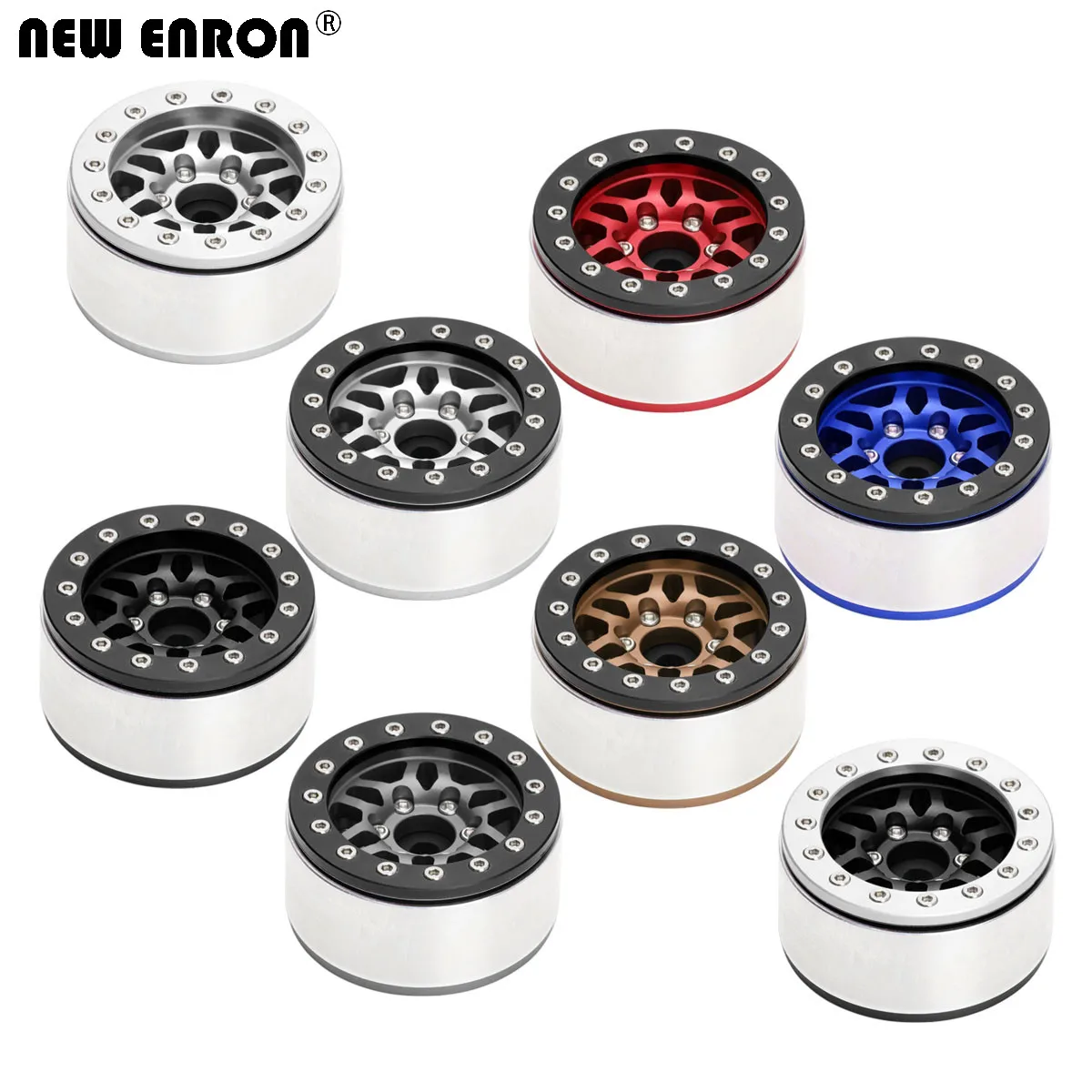 

Aluminum Alloy Beadlock Wheel Rim hub 1.55 inch upgrade for RC car 4WD D90 TF2/ Tamiya CC01 LC70 LC80 /MST JIMNY Axial 90069