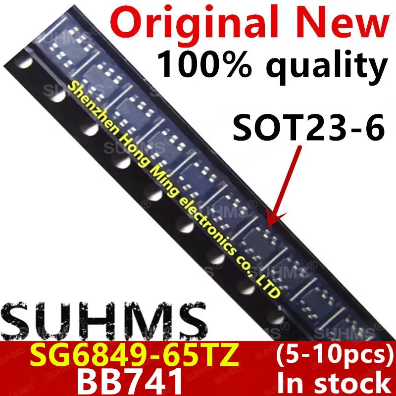 (5-10 potong) 100% SG6849-65TZ baru SG6849 BB741 SG6849 BB74I SOT23-6