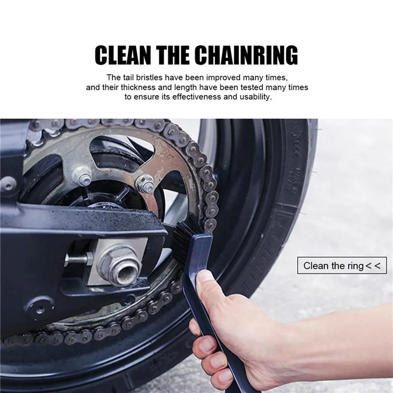 Bike Chain Cleaner Bicycle Motorcycle Chain Cleaning Brush Dual Heads Cycling Cleaning Kit Chain Cleaner Scrubber Tool kit