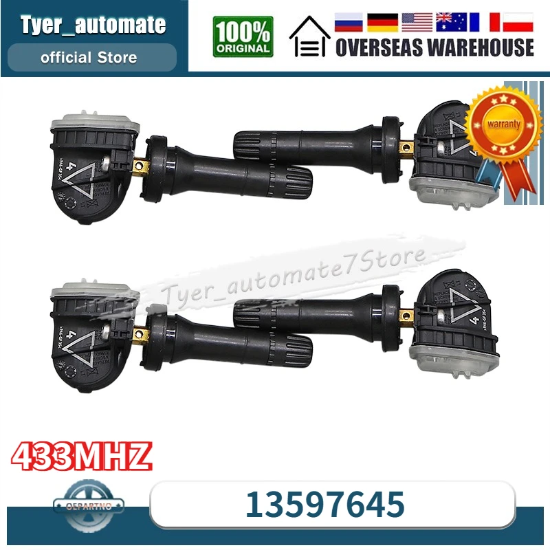 

Системы контроля давления в шинах 13597645, 433 МГц, датчик TPMS для Opel Astra K Astra Van Insignia B (Z18) Vauxhall Astra Insignia