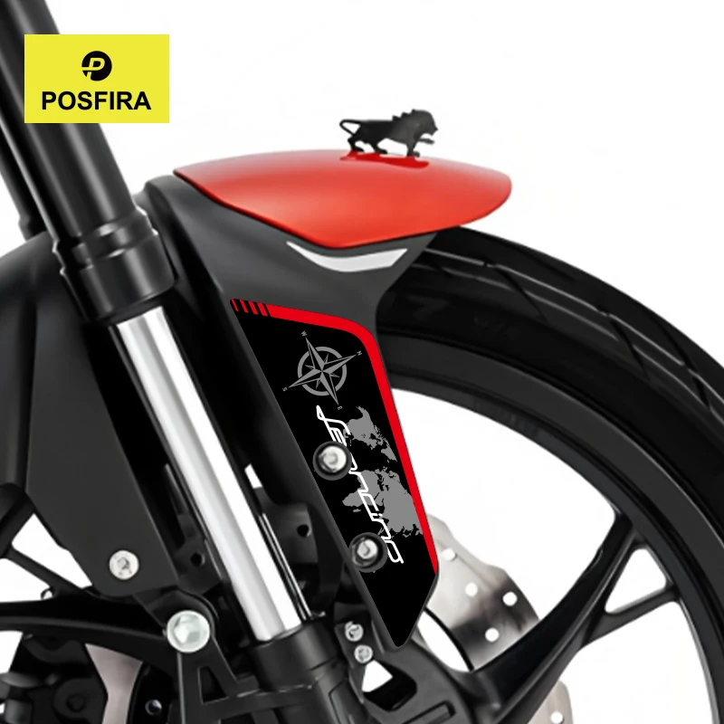 

POSFIRA наклейки на переднее крыло мотоцикла, виниловая наклейка для Benelli Leoncino 125 250 2018-2024 2023 2022 2021, аксессуары для брызговиков