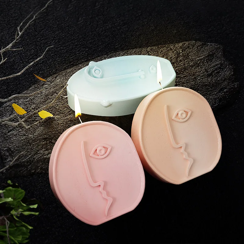 3D Human Face Candle Mold Silicone Molds for Candle Making Art Portrait Mold for Handmade Soap Making/Resin Casting Home Decor