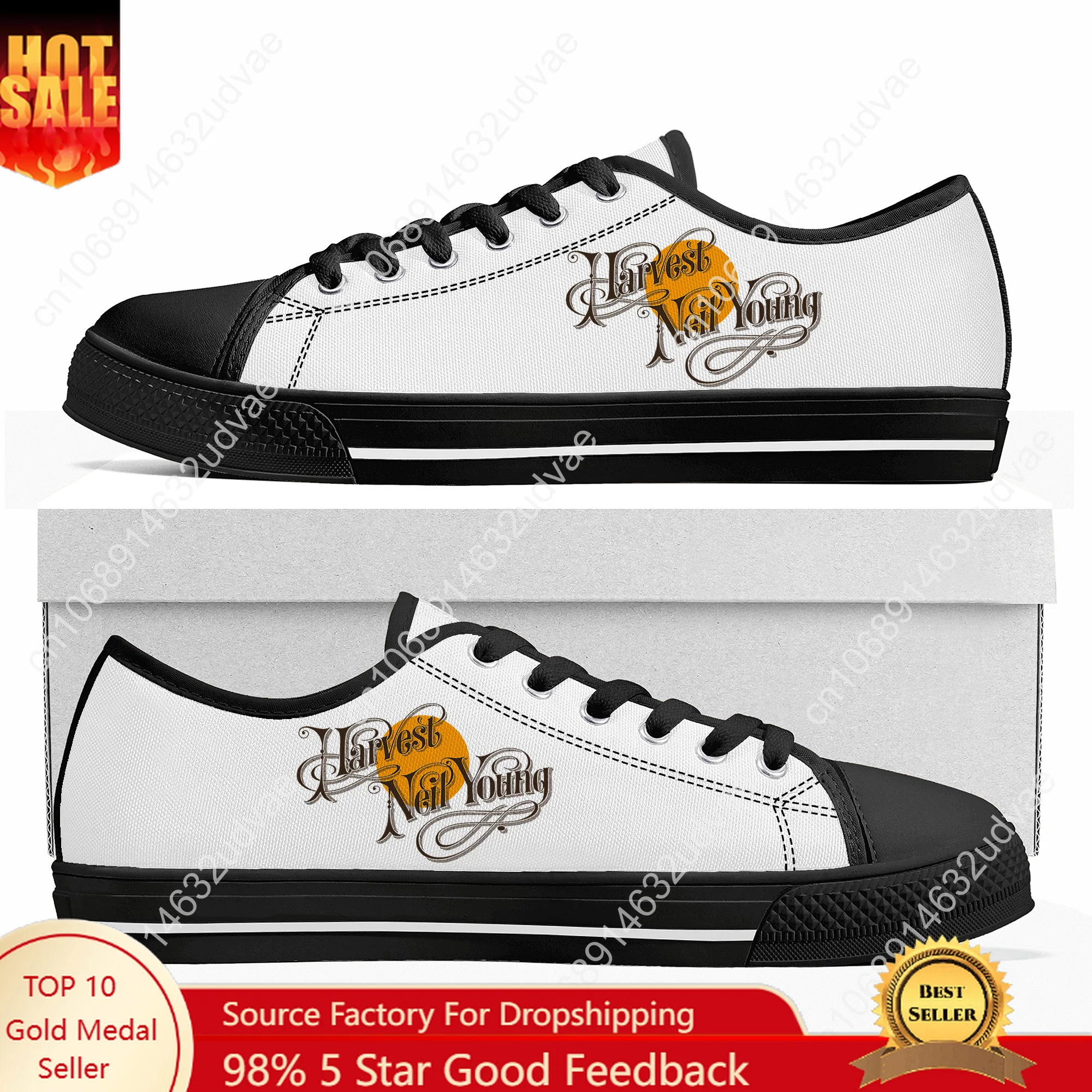 

Neil Young Low Top High Top Sneakers Mens Womens Teenager High Quality Canvas Sneaker 3D Print Casual Shoes Personalized Shoe