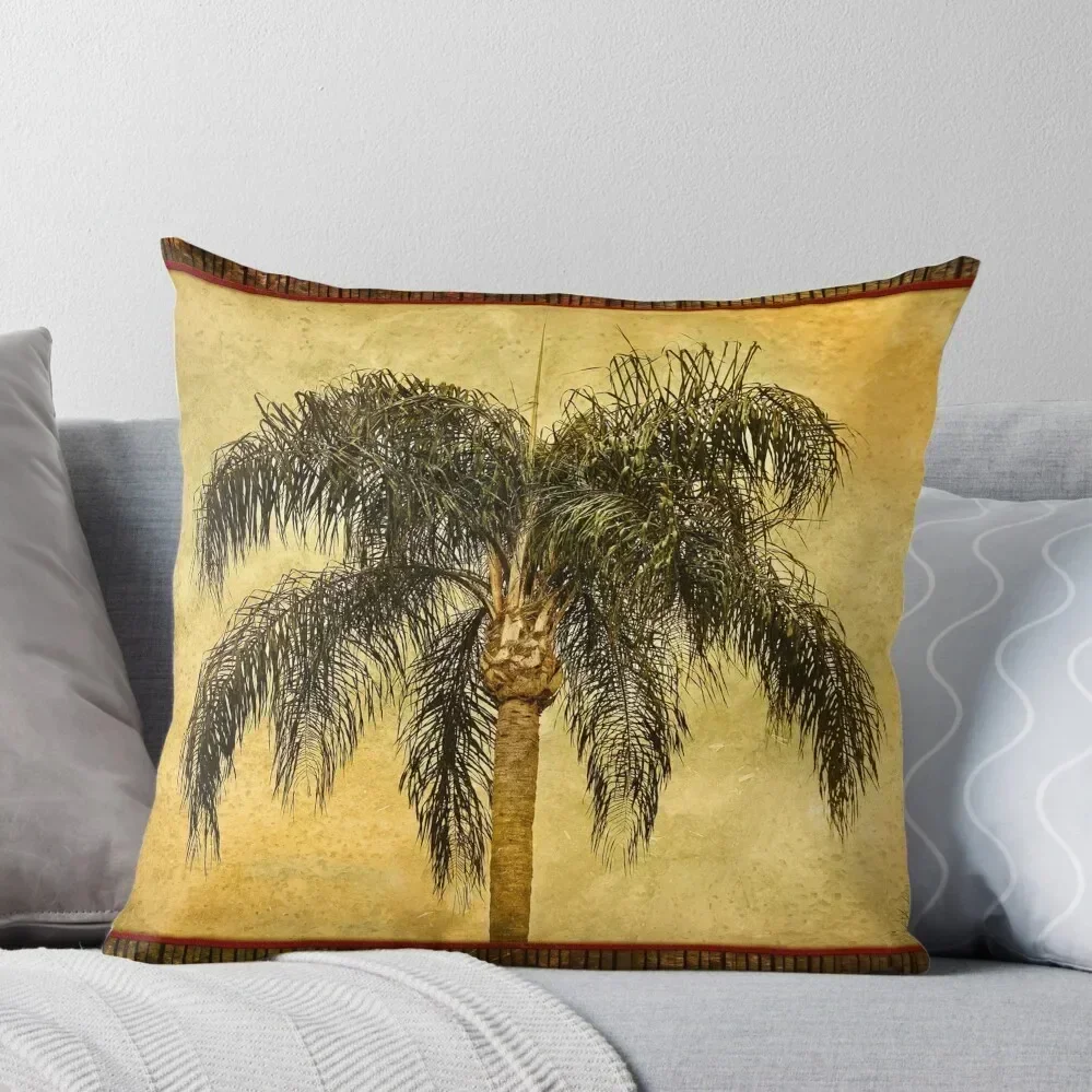 

Tropical Retro Palm Tree Vintage Hawaiian Palms Throw Pillow Cushion Cover Pillows Aesthetic Sofa Decorative Covers pillow