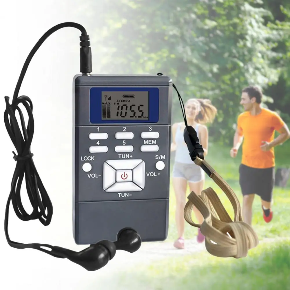 HRD-102 Digital Radio Receiver Two Colors Optional Mini Practical Compact Portable Mini Radio FM Radio High Sensitivity