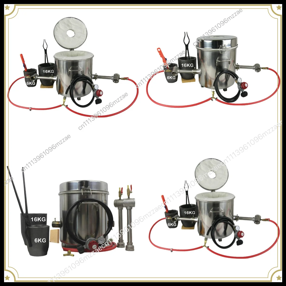 16KG Metal Furnace 1300 Degrees Copper, Gold, Silver, Aluminum Jewelry, Gold Melting Furnace Equipment, Jewelry Making Tools