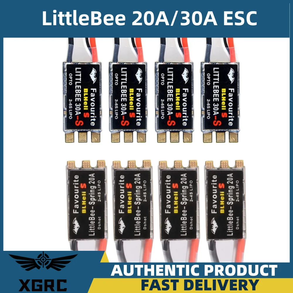 

FVT LITTLEBEE Little bee BLHeli-s SPRING 20A / 30A бесщеточный ESC 2-6S поддерживает Мультикоптер Mulitshot DSHOT Oneshot42 OneShot125