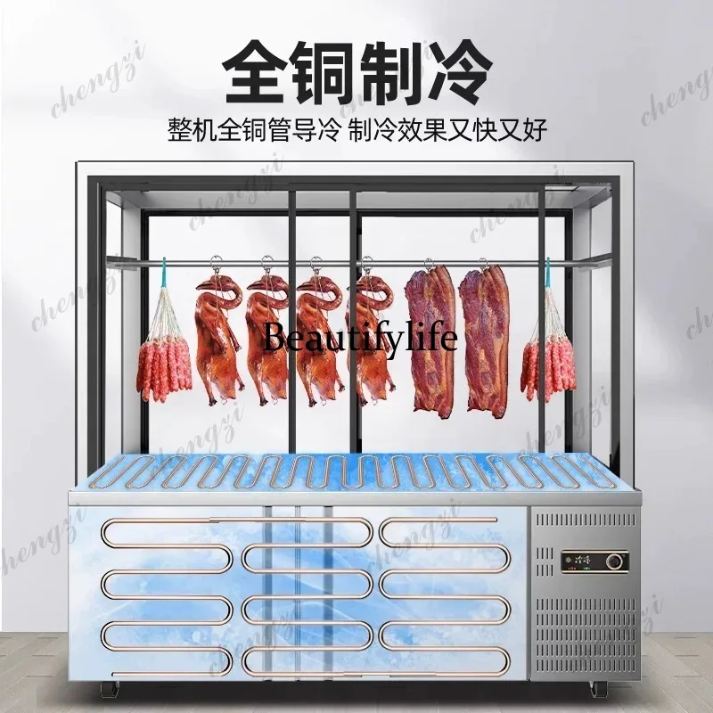 A73 cooked food display cabinet night market stall braised vegetables duck goods roasted wax cabinet