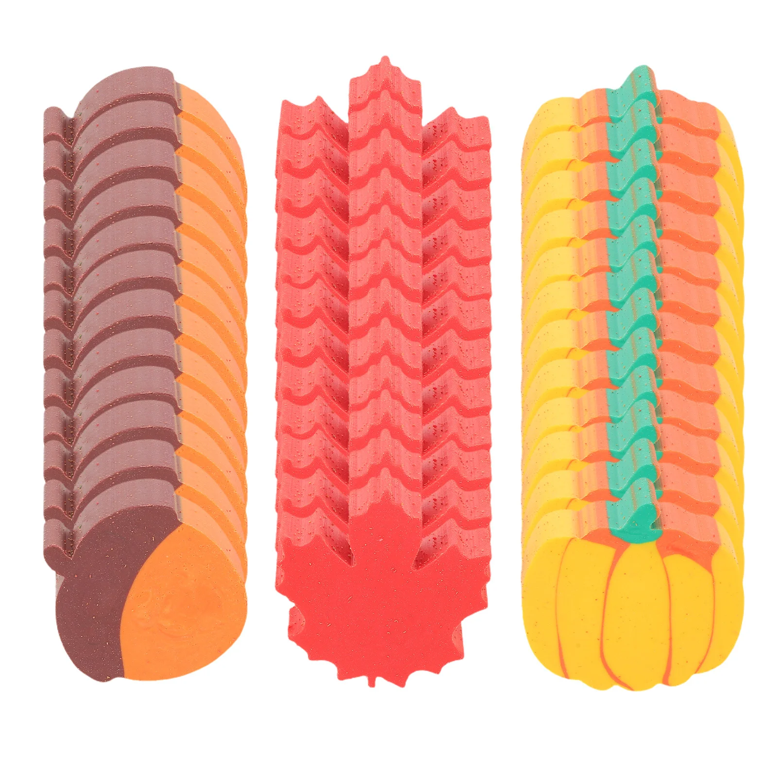 50pcs Mini Eraser Set Autumn Themed Maple Leaf Pumpkin Acorn Fall Pencil Erasers For Kids School Classroom Rewards Homework