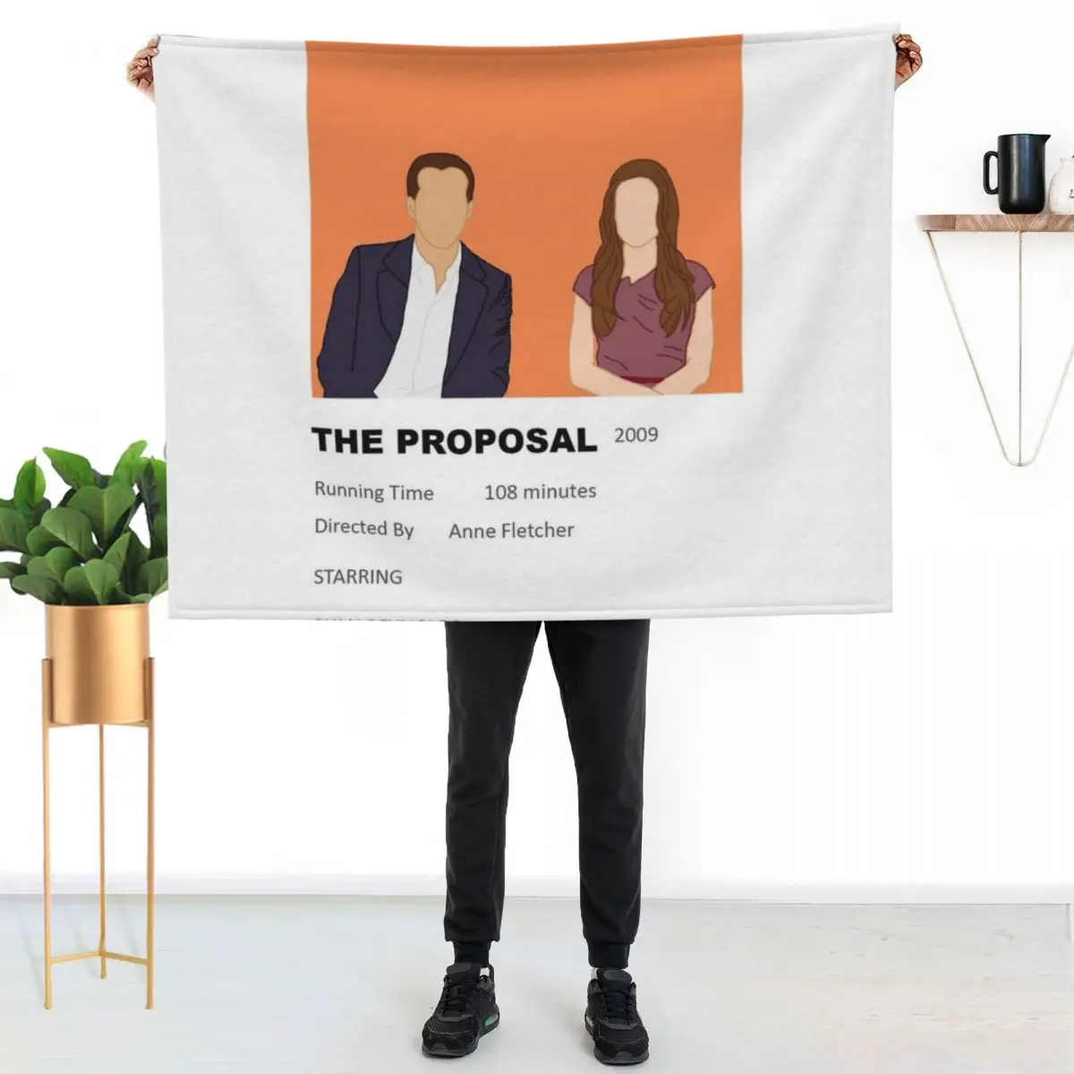 

The Proposal Minimalist Movie Poster Throw Blanket Breathable Lightweight Blanket for Adults Kids