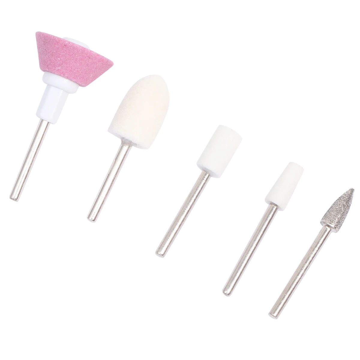5 pezzi 2 scatole Kit testa per lucidatura delle unghie Materiale premium Lucidatore per manicure Strumento per trapano Accessori per molatura Forniture per unghie