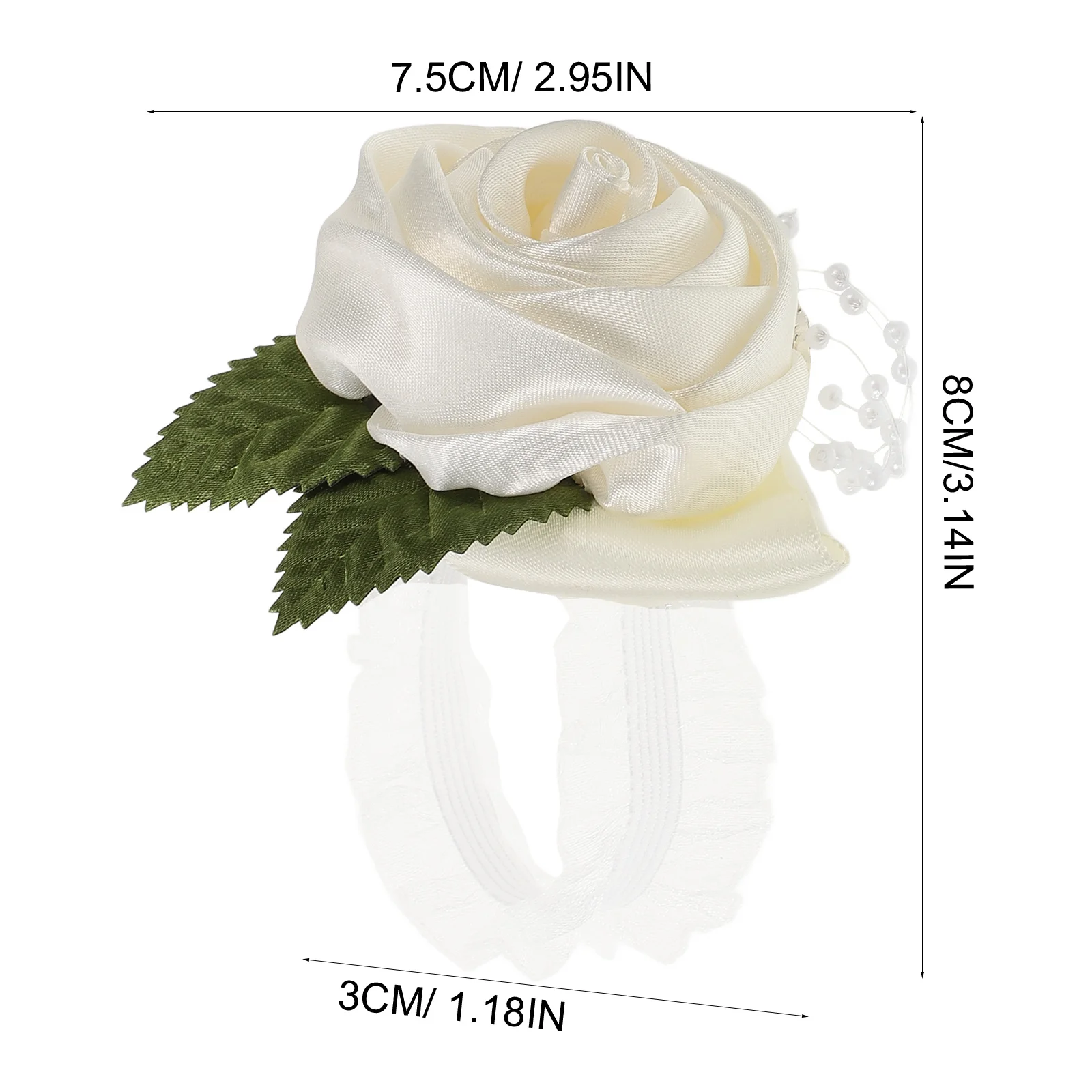 4 قطعة صدر المعصم زهرة اصطناعية وصيفة الشرف سوار حفل زفاف الزفاف الأزهار السوار اكسسوارات الديكور #4