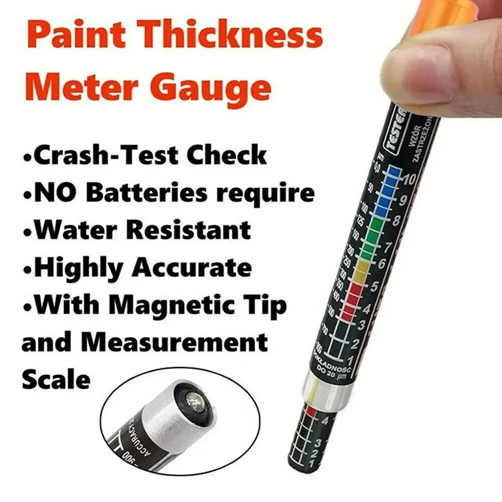 Car Paint Test Thickness Detection Pen with Magnetic Tip Scale Tester Meter Test Paint Tester Gauge Auto Paint Crash Check