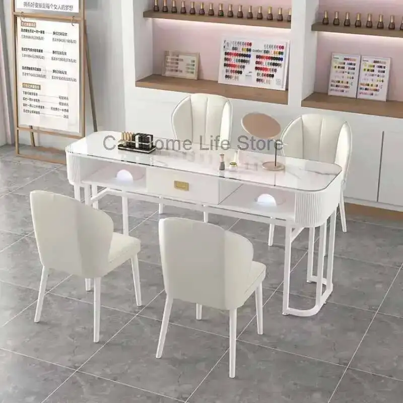 

Table Nail Beauty Salon Corner Furniture Set Japanese Manicure Tables Professional Dust Collector Nails Arredo EstetistaDesk Por