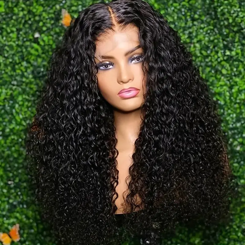 Rosabeauty Deep Wave 250 Density  13x4 HD Lace Front Human Hair Wigs 5X5 Preplucked Glueless Ready To Go Curly Wig 40 Inches