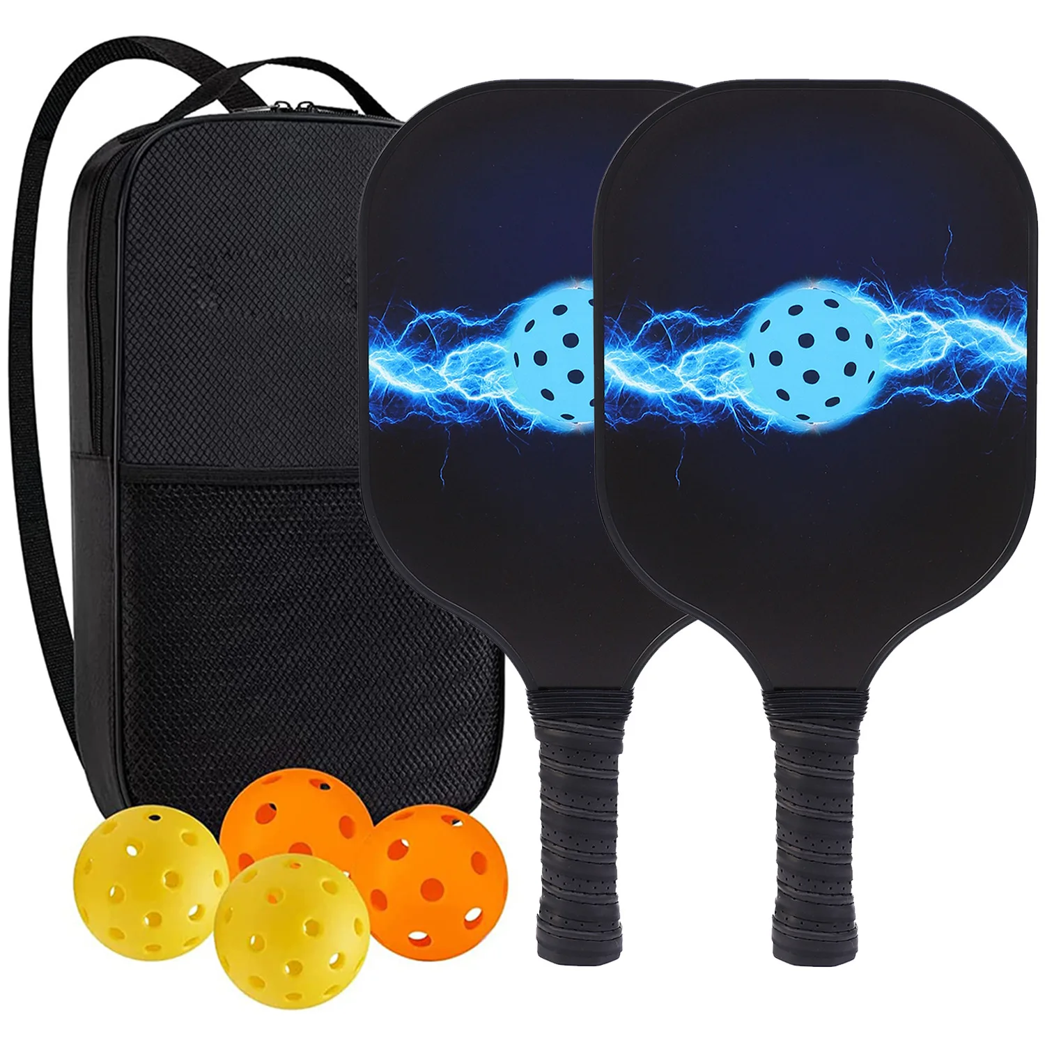 

Pickleball Paddles USAPA Approved Set Rackets Honeycomb Core 4 Balls Portable Racquet Cover Carrying Bag Gift Kit Indoor Outdoor