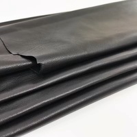 Black 0.6mm top layer sheepskin leather, handmade DIY ultra-thin clothing, genuine leather fabric, leather clothing, leather rep