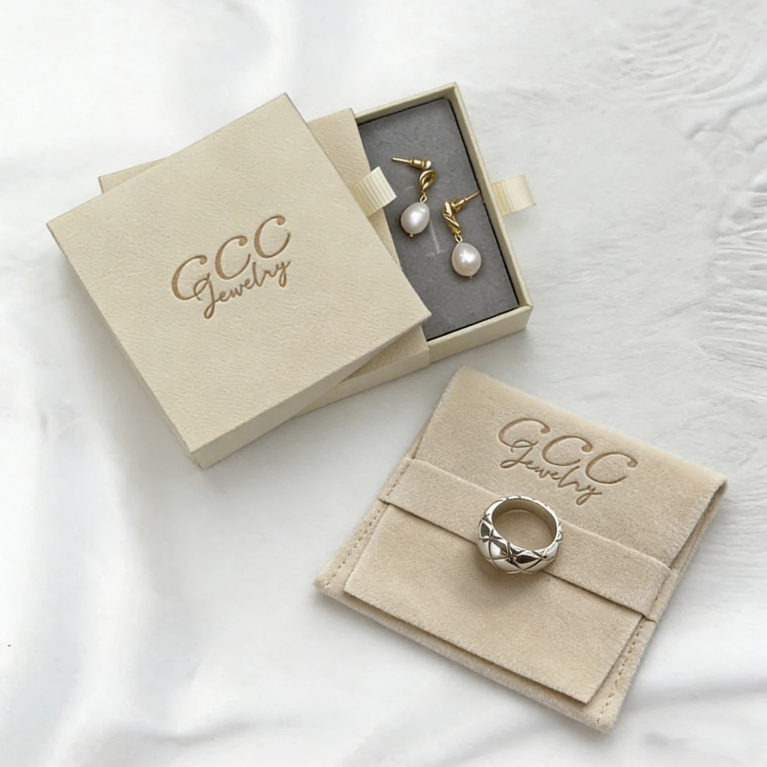 

Набор для упаковки свадебных подарков: 20 шт. роскошных шкатулок для украшений и мешочков с возможностью нанесения логотипа