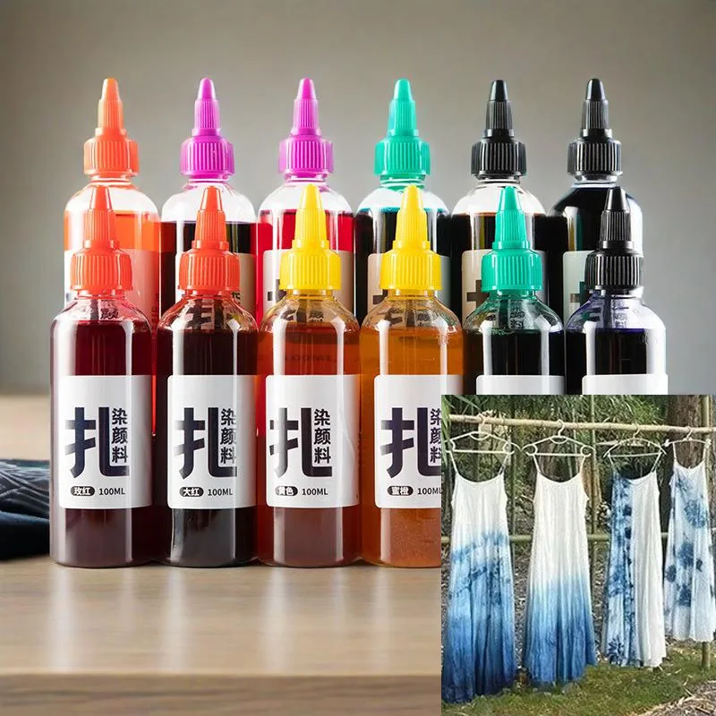 

100 мл пигменты для галстука, не кипящие и выцветающие цвета, детская одежда ручной работы своими руками, окрашивание ткани