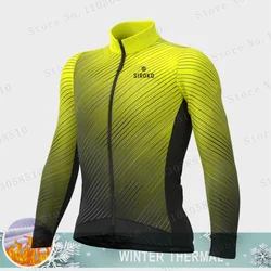 siroko 2024 Winter Thermal Fleece Cycling Jersey Top MTB Bike Outdoor Men's Bicycle Clothing Long Sleeve Shirt Uniform Hombre