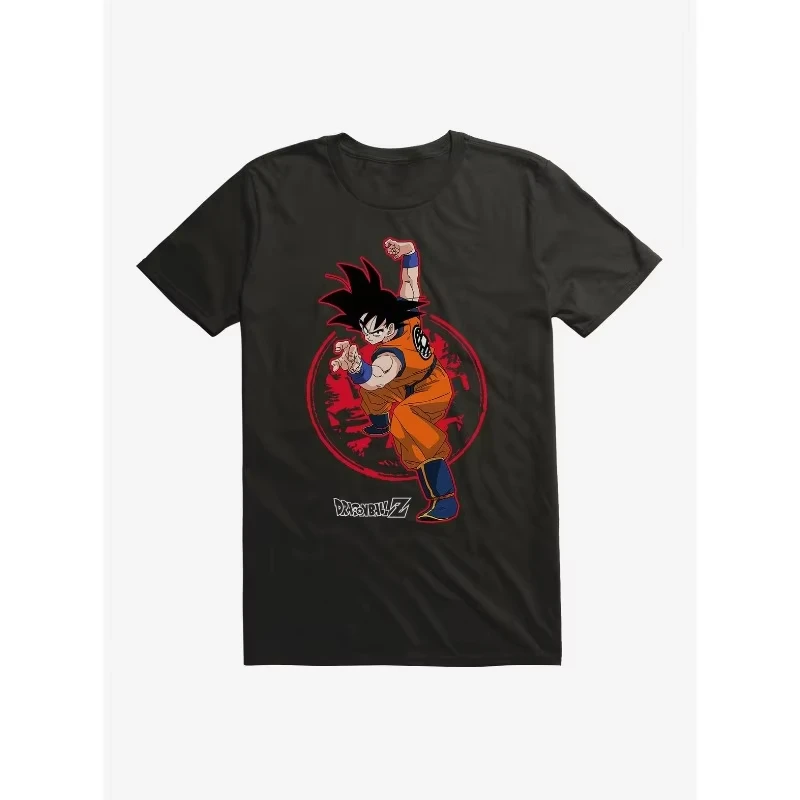 

Dragon Ball Z Goku Fight Stance T-Shirt Men Fashion Trend Street Short Sleeve Women High Quality Summer Crew Neck Top
