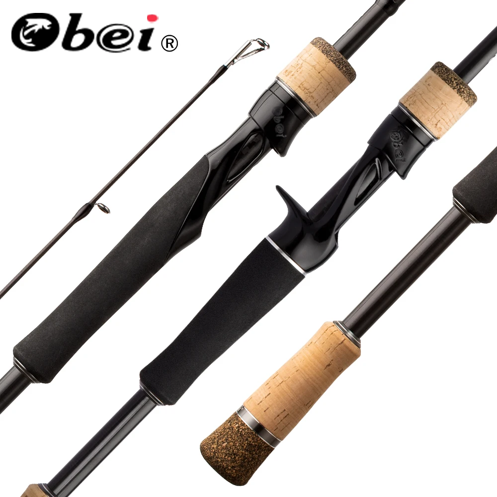 Obei Travelfising Casting Spinning Fishing Rod And Fishing Reel Combo 1.98/2.1/2.4m Lure Bass Travel Rod Baitcasting Carp Reel