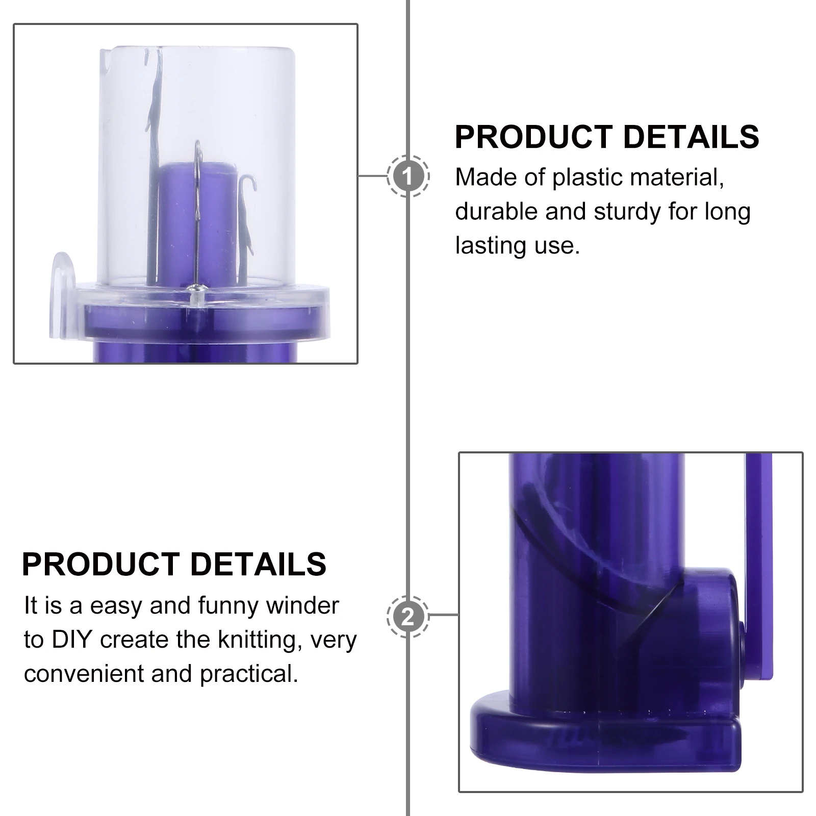 

DIY Hand Knitting Machine Bracelet Weave Tool Spool Knitter Accessories Winder Plastic Durable Sturdy Long Lasting Efficient