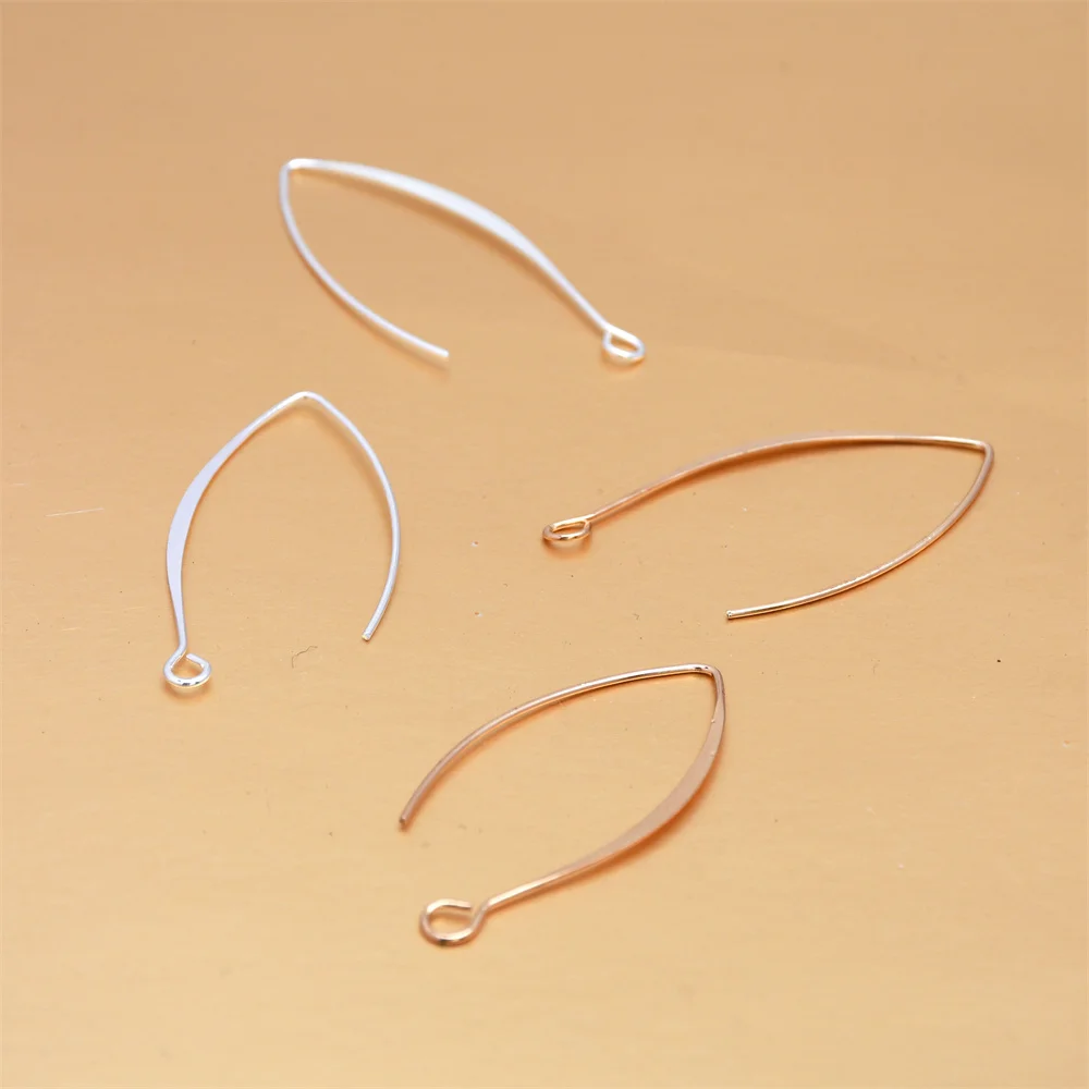 20Pcs 925 Sterling Silver Plated Ear Wires V-shape Earrings Hook For DIY Earring Jewelry Making Crafting