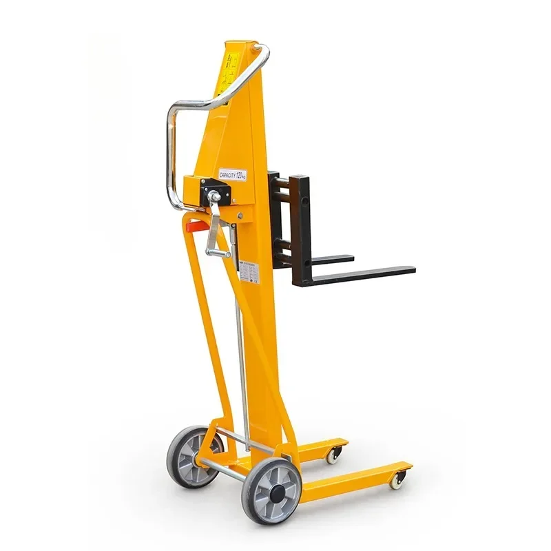 Portable hand stacker household lightweight forklift manual lifting forklift loading and unloading elevated platform truck