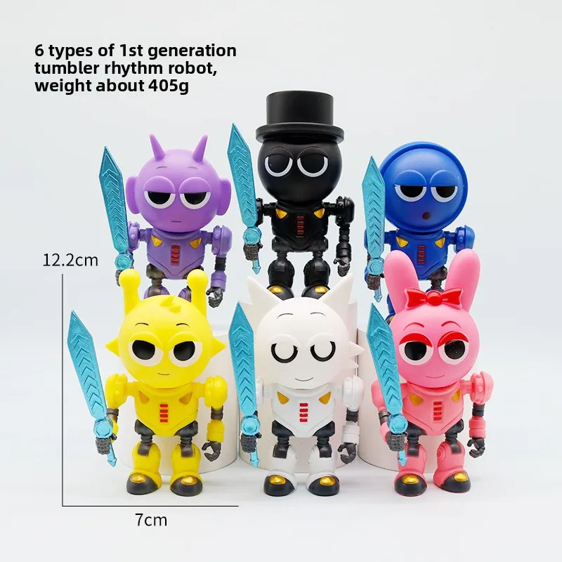 6 unids/set Sprunki Anime figuras de juguete adornos de escritorio lindo PVC figura de acción modelo muñecas niños suministros de decoración para fiesta de cumpleaños