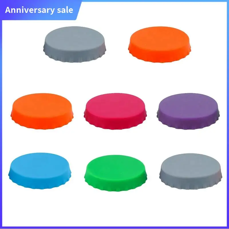 8 шт. многоразовые крышки для банок для напитков, силиконовая уплотнительная крышка для бутылок, герметичная уплотнительная крышка