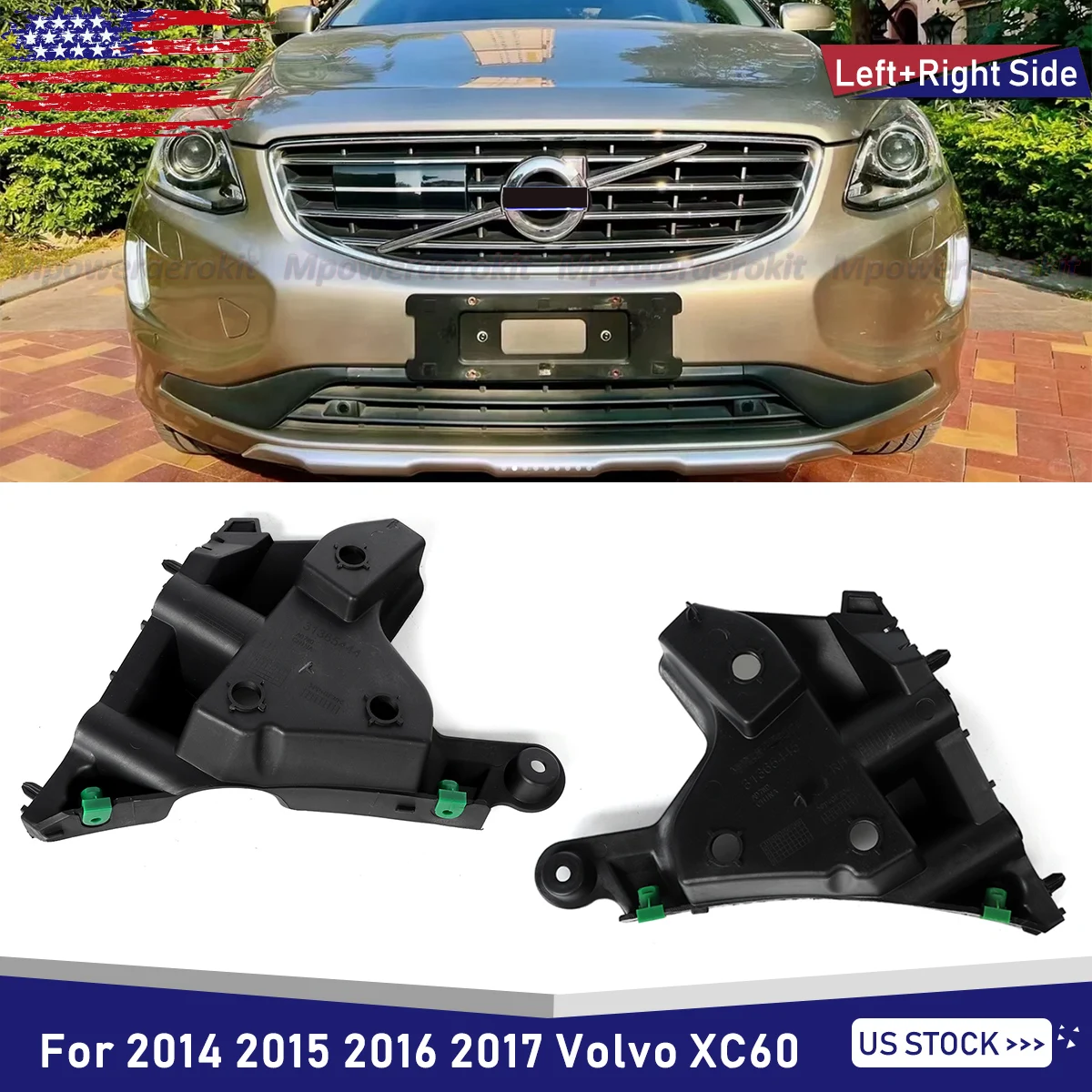 

31323758 31323759 Front Bumper Mounting Bracket for Volvo XC60 2014 2015 2016 2017 Front Bumper Bracket Car Accessories